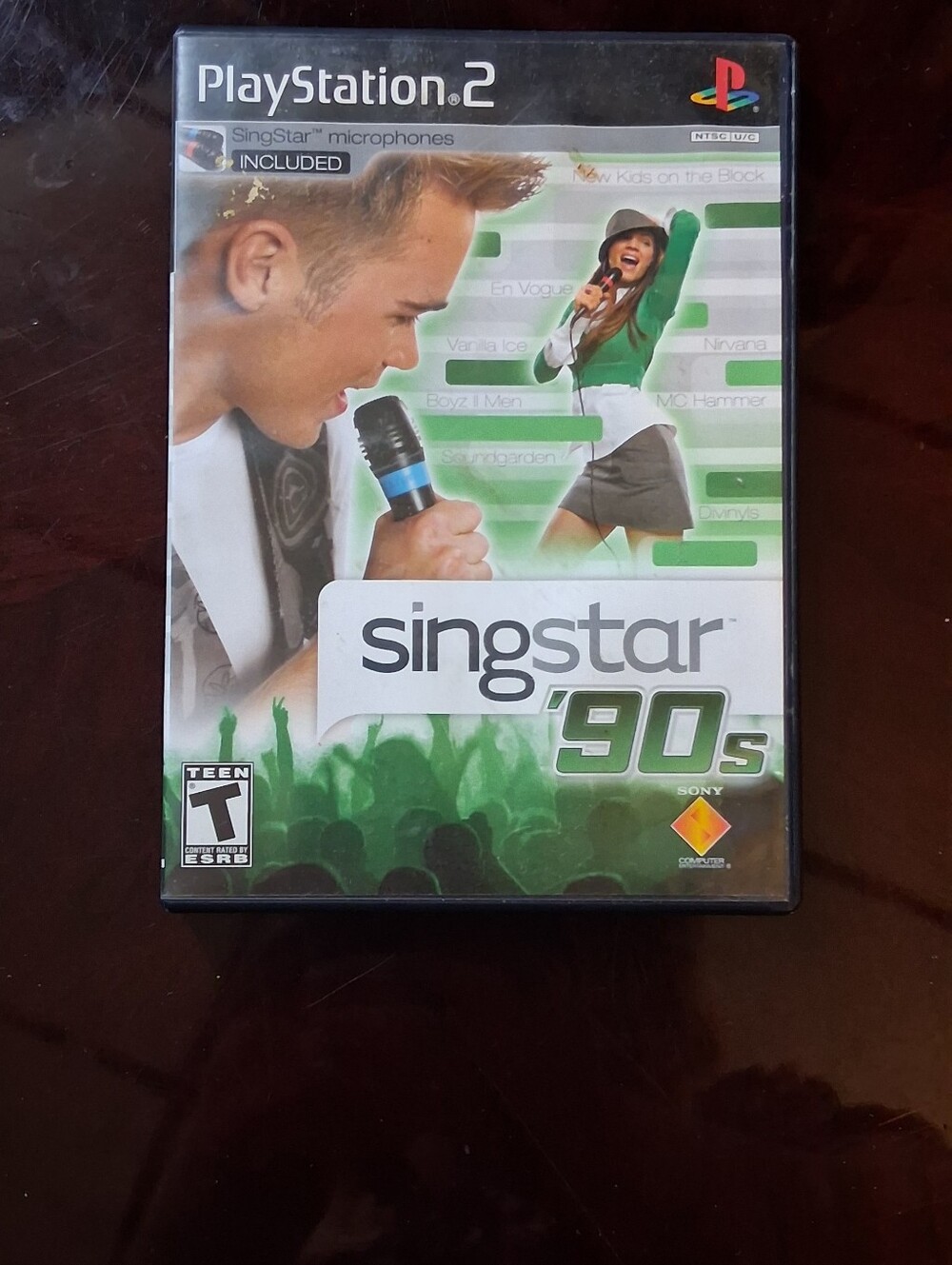 Sony SingStar '90s PlayStation 2 Game - Green and White Artwork